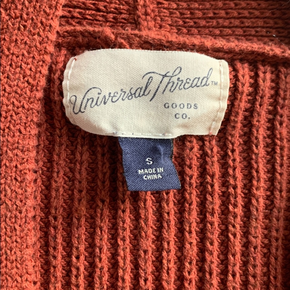 Universal Thread Terracotta Ribbed Cardigan - Picture 2 of 2